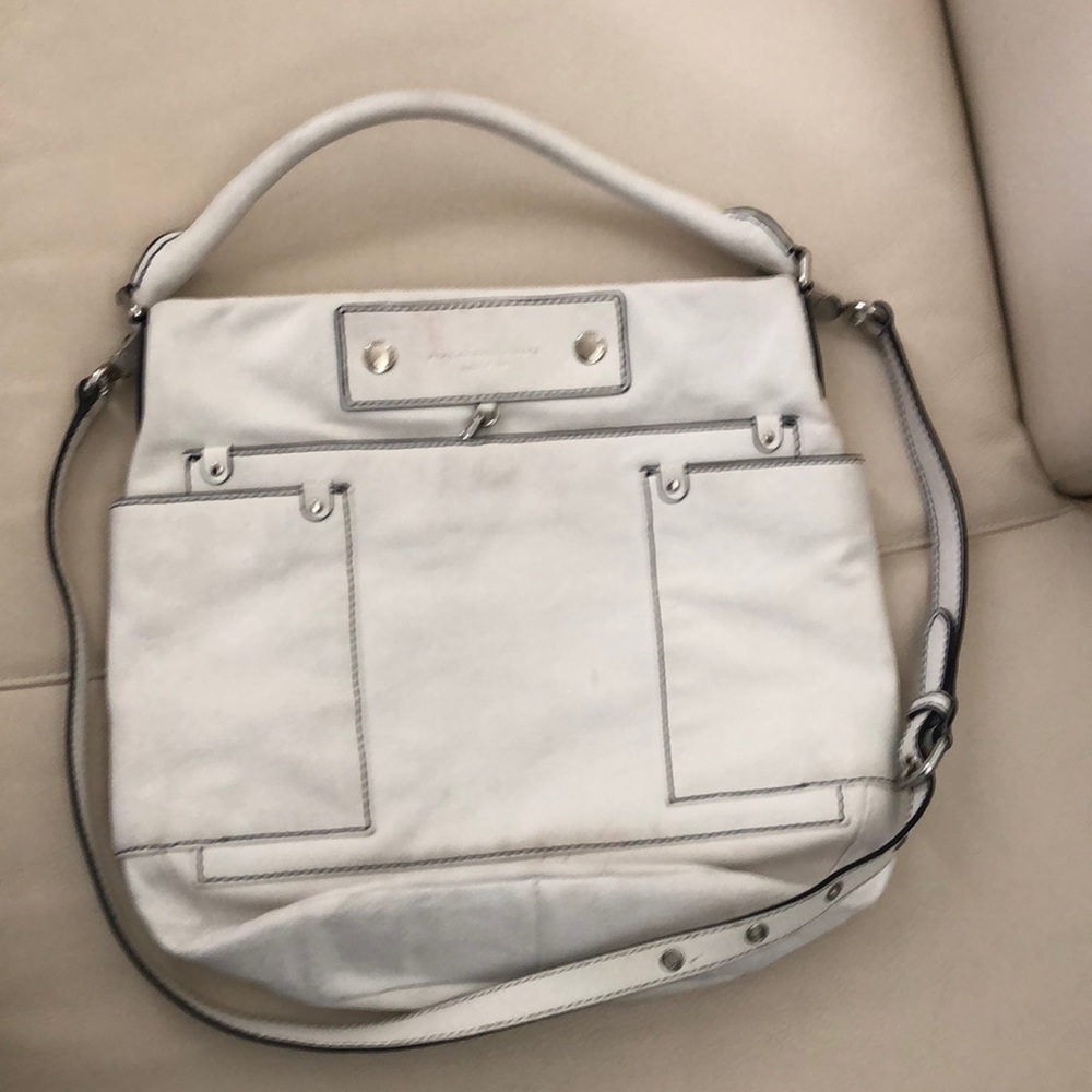 Marc By Marc Jacobs White Hobo Crossbody Bag